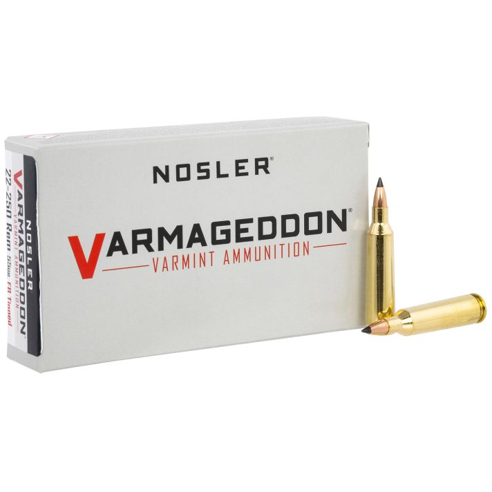 Nosler 65155 Varmageddon22-250Rem 55gr Flat Base Tipped 20 Per Box/10 Case