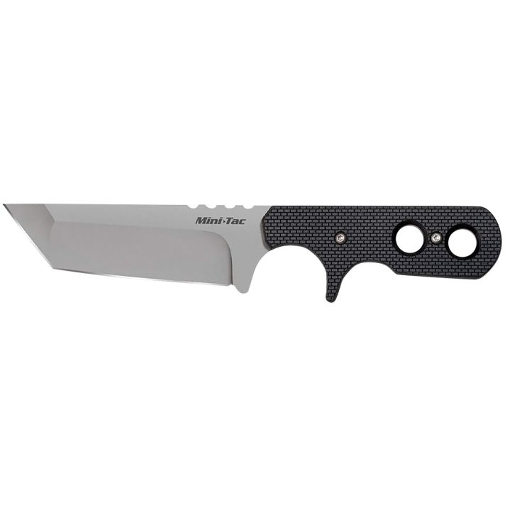 Cold Steel 49HTF Tac Mini 3.75" Fixed Plain Tanto Japanese AUS-8A SS Blade/ Black Griv-Ex Handle