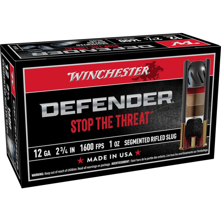 Winchester Ammo S12PDX1S PDX1 Defender12Gauge 2.75" 1oz Rifled Slug Shot 10 Per Box/10 Case