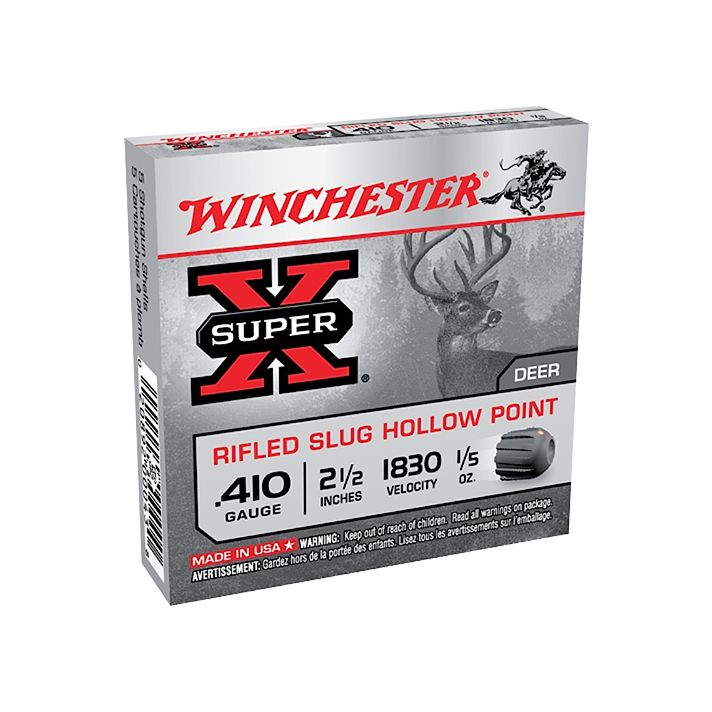 Winchester Ammo X41RS5VP Super X410Gauge 2.50" 1/5oz Rifled Slug Shot 15 Per Box/10 Case *Value Pack