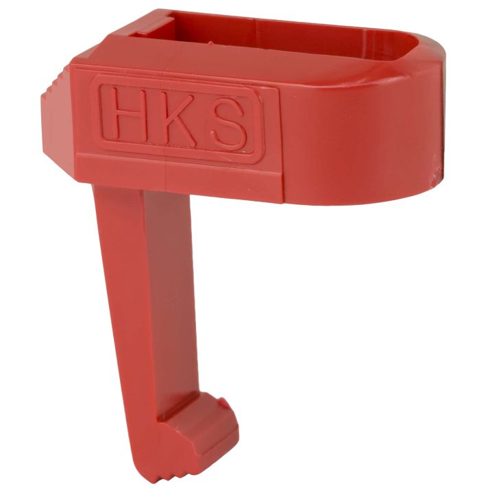HKS 22R Speed Mag Loader Made of Plastic with Red Finish for 22 LR Ruger Mark I, Mark II