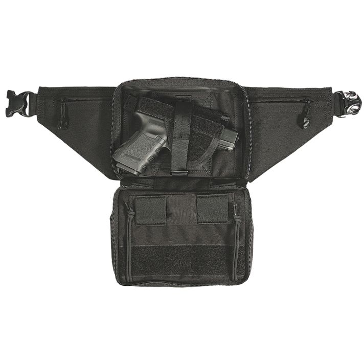 Blackhawk 60WF05BK Fanny PackOWB Black Cordura Belt Loop Fits Most Small To Large Autos & Revolvers Ambidextrous
