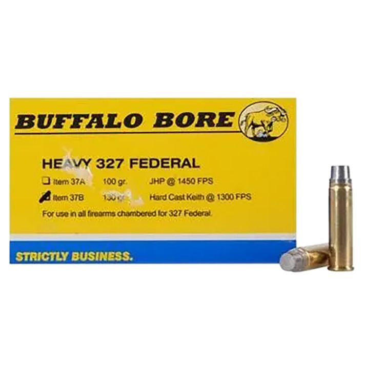 Buffalo Bore Ammunition 37B20 Heavy Strictly Business 327Federal Mag 130gr Hard Cast 20 Per Box/12 Case