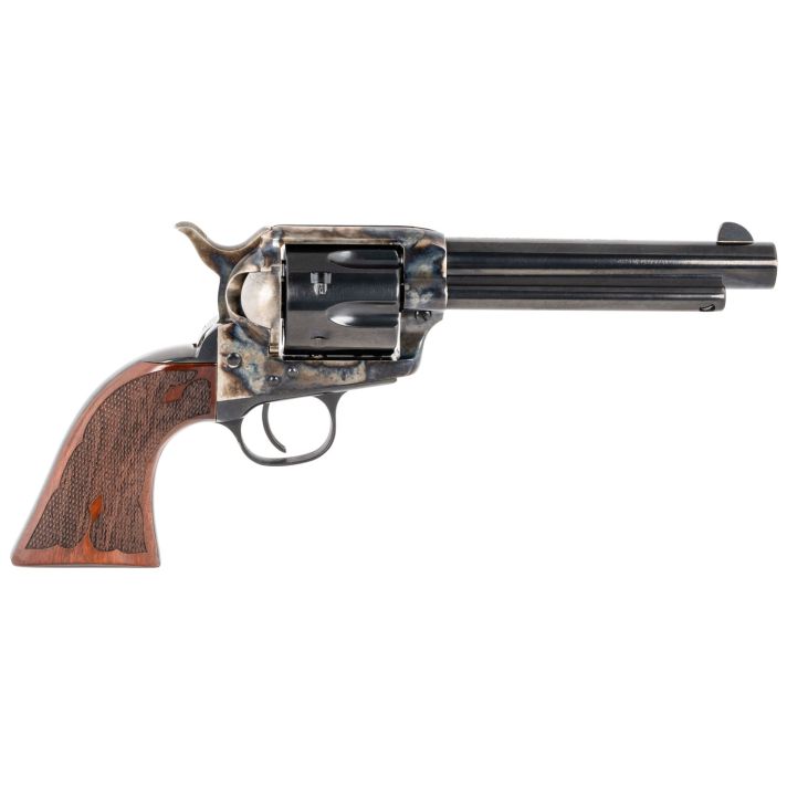 Taylors & Company 555129 Gambler357 Mag Caliber with 5.50" Blued Finish Barrel, 6rd Capacity Blued Finish Cylinder, Color Case Hardened Finish Steel Frame & Checkered Walnut Grip