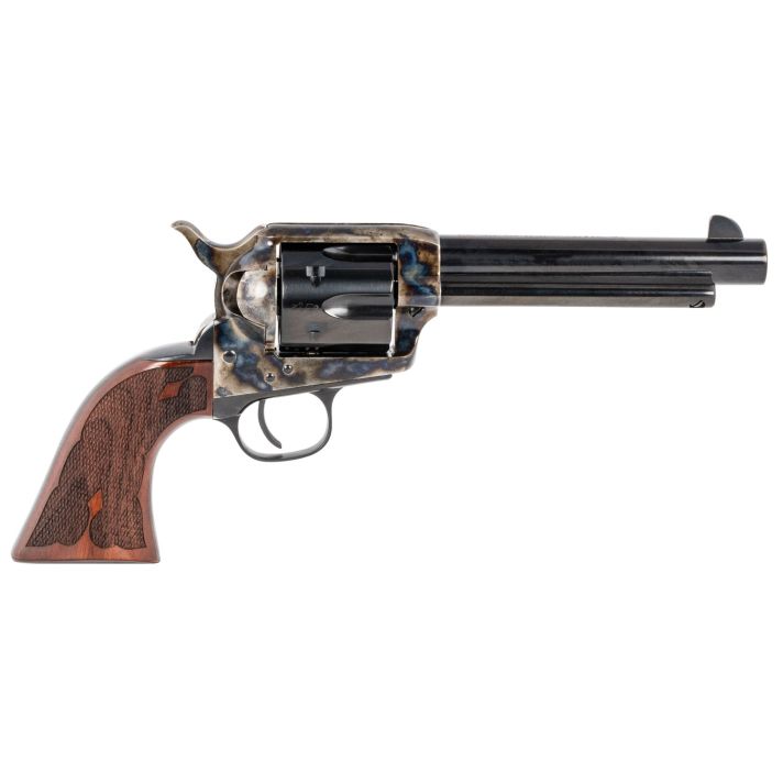 Taylors & Company 555130 Gambler45 Colt (LC) Caliber with 5.50" Blued Finish Barrel, 6rd Capacity Blued Finish Cylinder, Color Case Hardened Finish Steel Frame & Checkered Walnut Grip