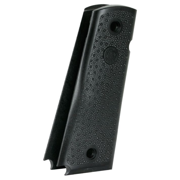 Hogue 45190 OverMolded Grip Panels Cobblestone Black Nylon with Palm Swells for 1911 Government