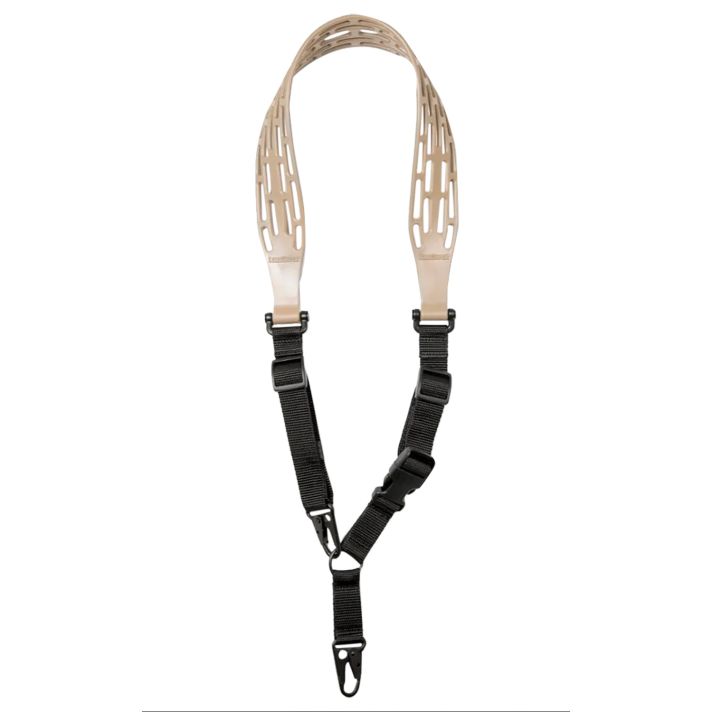 Limbsaver 12140 Tactical Sling Tan w/ Black Strap Nylon 48" OAL 1" W & Adjustable One-Two Point Design