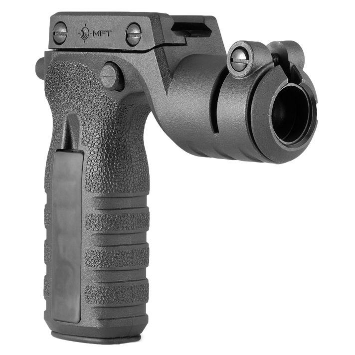 Mission First Tactical RTG React Vertical Grip Black Polymer with Torch Holder for AR-Platform