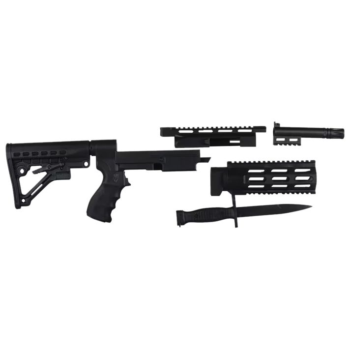 Archangel AA597R AR-15 Style Conversion Stock Black Synthetic 6 Position for Remington 597