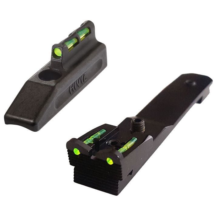 HiViz HHVS001 Henry .22 LR Interchangeable Front Sight SetBlack Green, Red, White LitePipes for Henry Lever Action