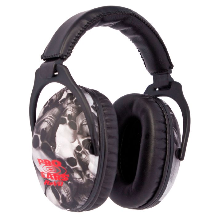 Pro Ears PE26UY006 ReVO Passive Muff 26 dB Over the Head Black w/Skull Pattern Youth 1 Pair