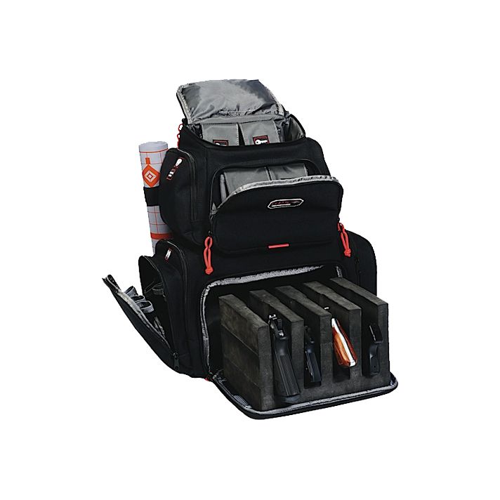 GPS Bags 1711BP HandgunnerBlack 1000D Nylon Holds 4 Handguns
