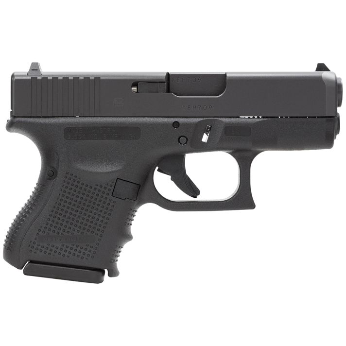 Glock PG3350201 G33 Gen4 Sub-Compact 357 Sig 9+1 3.43" Black Polygonal Rifled Barrel, Matte Black Serrated Slide, Black Polymer Frame, Black Textured Finger Grooved Polymer Grip, Right Hand