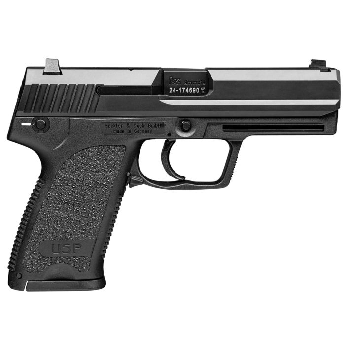 HK 81000311 USP V7 LEM 9mm Luger 15+1 4.25" Black Stainless Steel Barrel, Black Serrated Steel Slide, Black Polymer Frame, Black Polymer Grip Ambidextrous
