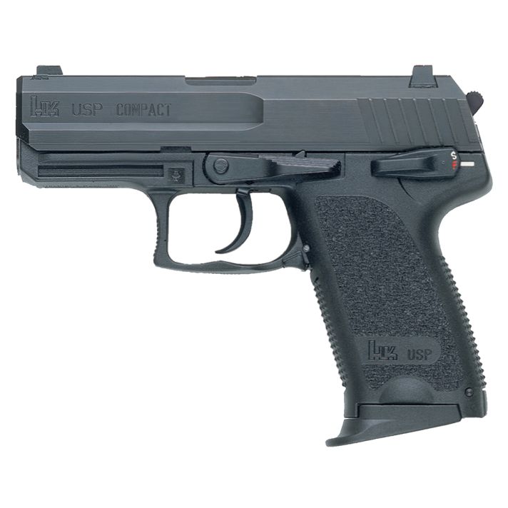 HK 81000340 USP V7 LEM Compact 40 S&W 12+1 3.58" Black Polygonal Rifled Barrel, Black Serrated Slide, Black Polymer Frame, Black Polymer Grip, Ambidextrous