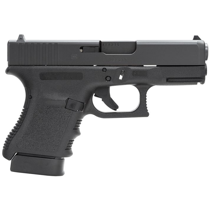 Glock PH3050201 G30S Sub-Compact 45 ACP 10+1 3.78" Hammer Forged Barrel Matte Black Serrated Steel Slide Black Polymer Frame w/Picatinny Rail Black Textured Finger Grooved Polymer Grips Right Hand