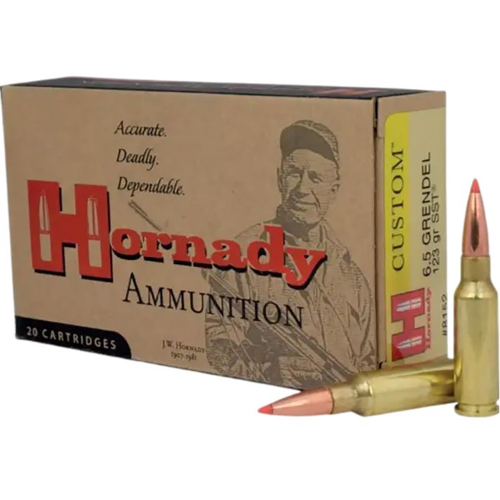 Hornady 8152 Custom6.5Grendel 123gr Super Shock Tip 20 Per Box/10 Case