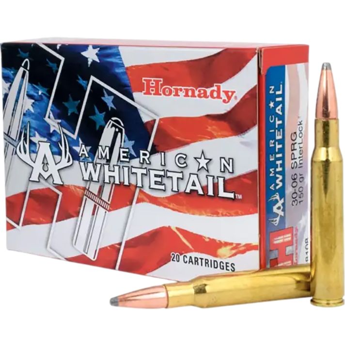 Hornady 8108 American Whitetail30-06Springfield 150gr InterLock Spire Point 20 Per Box/10 Case