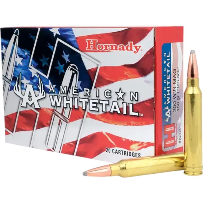 Hornady 8204 American Whitetail300WinMag 150gr InterLock Spire Point 20 Per Box/10 Case
