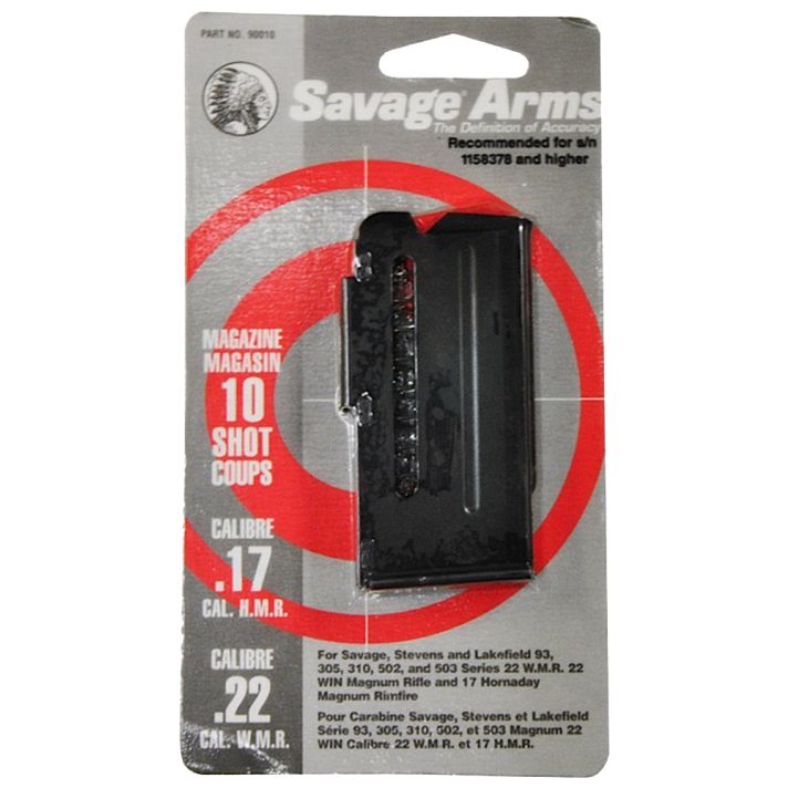 Savage Arms 90010 93 Series10rd 17 HMR/22 WMR Blued Steel