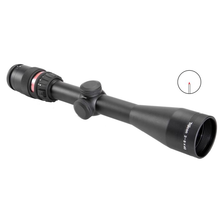 Trijicon 200010 AccuPointBlack Hardcoat Anodized 3-9x 40mm 1" Tube Illuminated Red Triangle Post Reticle