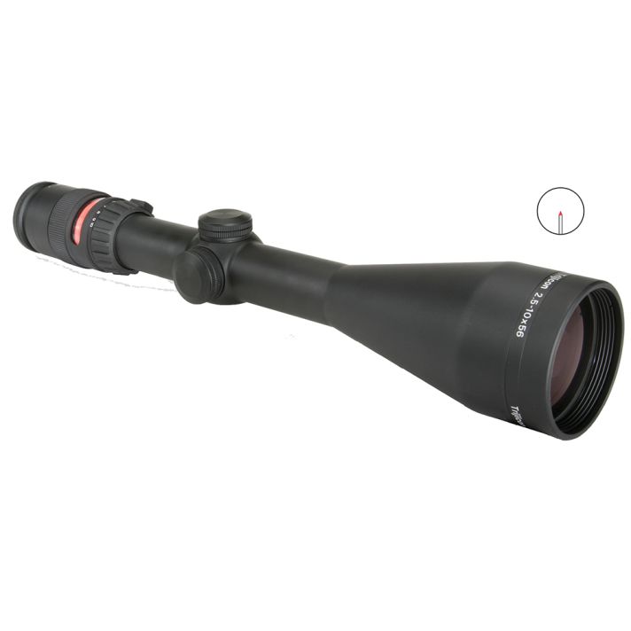Trijicon 200035 AccuPointBlack Hardcoat Anodized 2.5-10x56mm 30mm Tube Illuminated Red Triangle Post Reticle