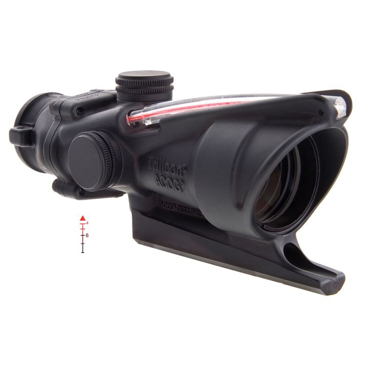 Trijicon 100213 ACOGBlack Hardcoat Anodized 4x32mm Illuminated Red Triangle Post Reticle