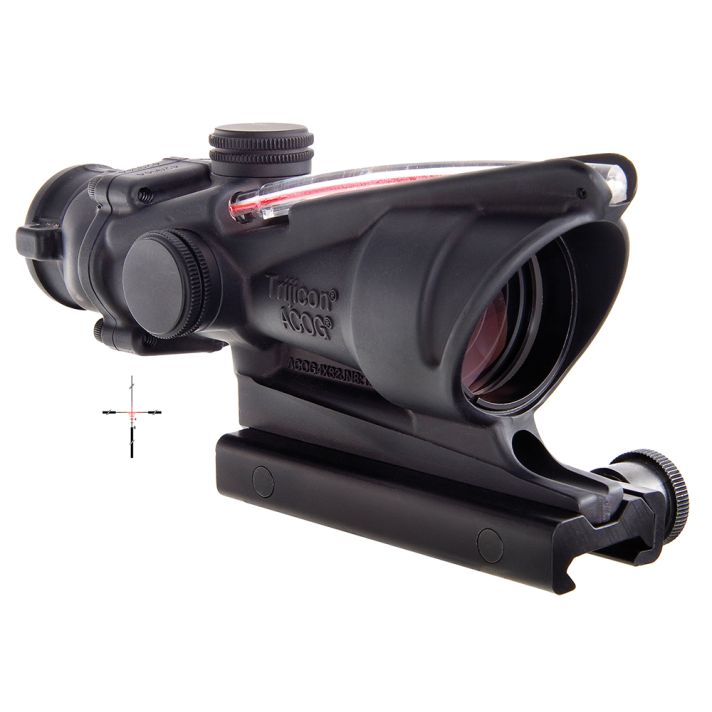 Trijicon 100233 ACOGBlack Hardcoat Anodized 4x32mm Illuminated Red Crosshair .223/5.56 BDC Reticle