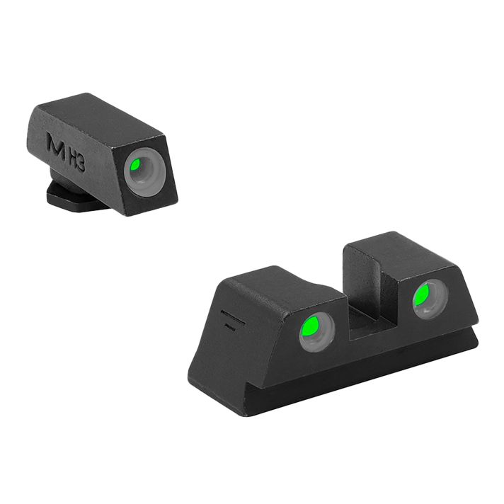Meprolight USA 102203131 Tru-Dot Green Tritium Green Tritium/Black Frame, Compatible w/Glock 42