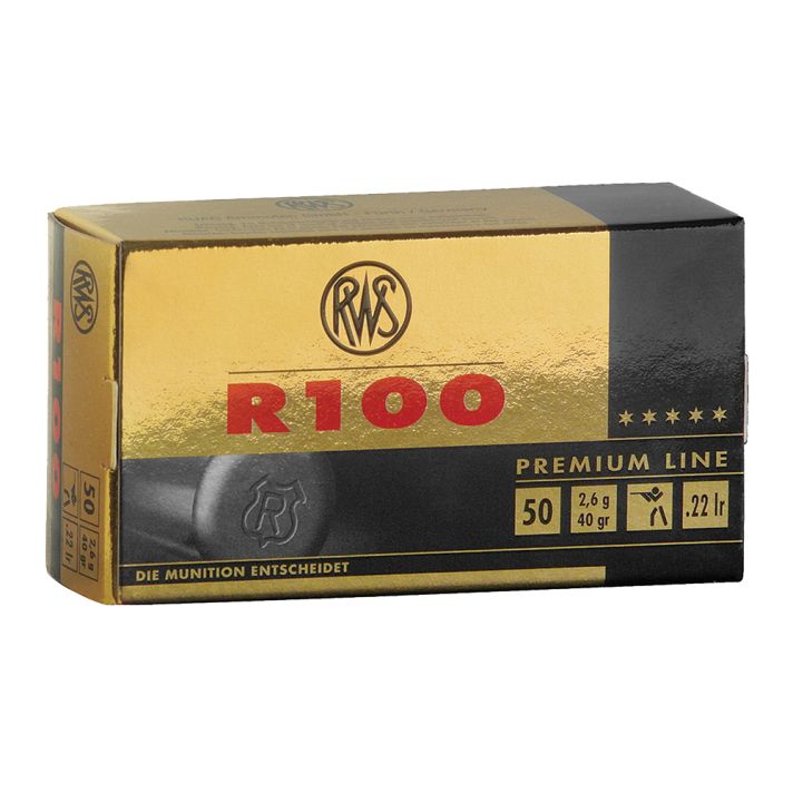 RWS/Umarex 2134195 R100 Premium Line 22LR 40gr Lead Round Nose 50 Per Box/100 Case
