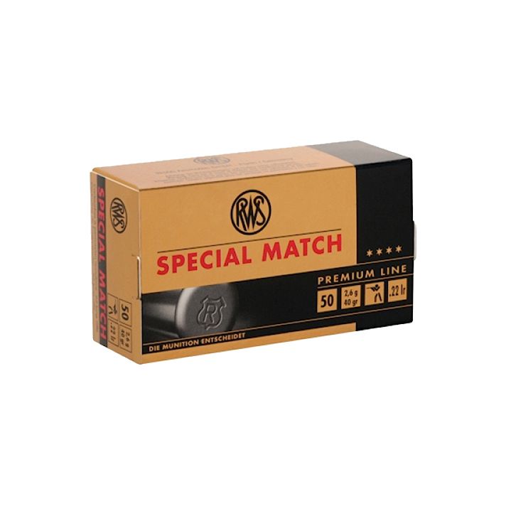 RWS/Umarex 2134233 Special Match Premium Line 22LR 40gr Lead Round Nose 50 Per Box/100 Case