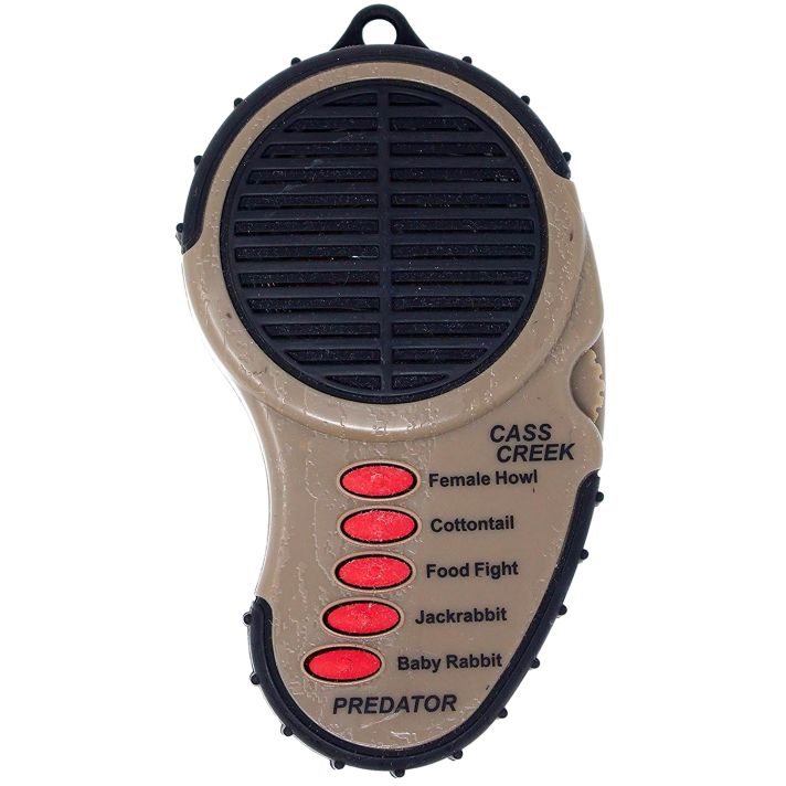 Cass Creek 010 Ergo ElectronicPredator Call, 5 Authentic Calls, Brown Plastic, Includes Belt Clip