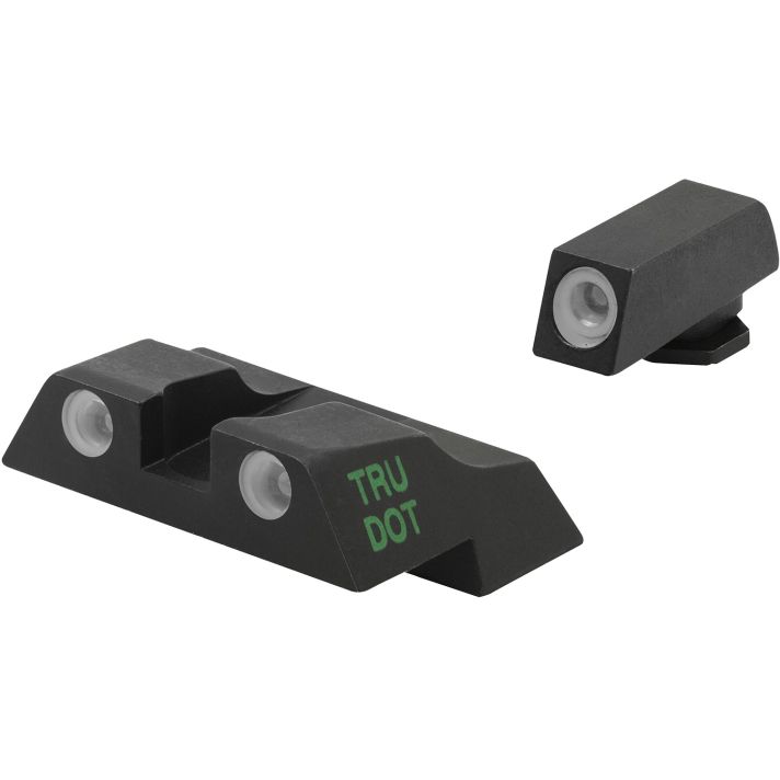 Meprolight USA 102263301 Tru-Dot Sight Set Green Tritium Front/Orange Tritium Rear/Black Frame, Compatible w/ Glock 26/27, Post/Dovetail Mount