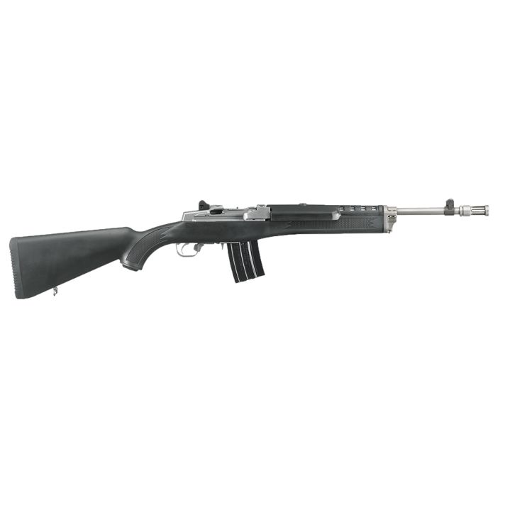 Ruger 5819 Mini-14 Tactical 223 Rem/5.56 NATO 20+1 16.10" Matte Stainless Threaded Barrel, Matte Stainless Steel Receiver w/Picatinny Rail, Black Synthetic Fixed Stock, Right Hand
