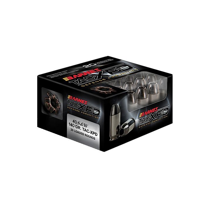 Barnes Bullets 21554 TAC-XPD Defense Handgun 40S&W 140gr 20 Per Box/10 Case