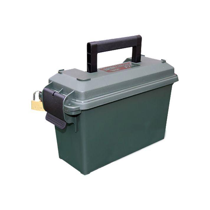 MTM Case-Gard AC30T11 Ammo Can Tall 30Cal Handgun Forest Green Polypropylene