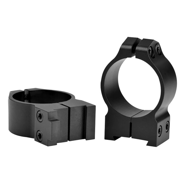 Warne 14BM MaximaMatte Black Steel 30mm Tube Medium Vertical Split Dovetail, 0 MOA Fits CZ 550