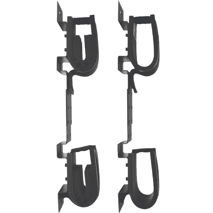Rugged Gear 10065 Screw Mount Double Hook Black Steel Holds 2 Rifle/Shotgun