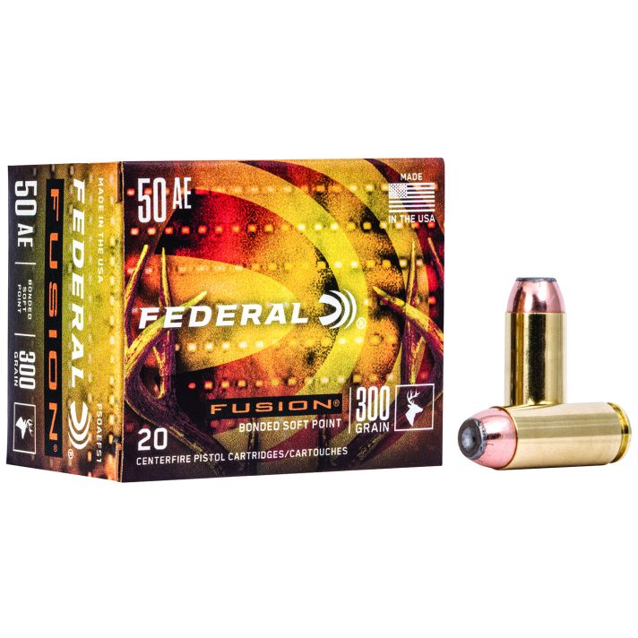 Federal F50AEFS1 Fusion Handgun 50AE 300gr Fusion Soft Point 20 Per Box/10 Case