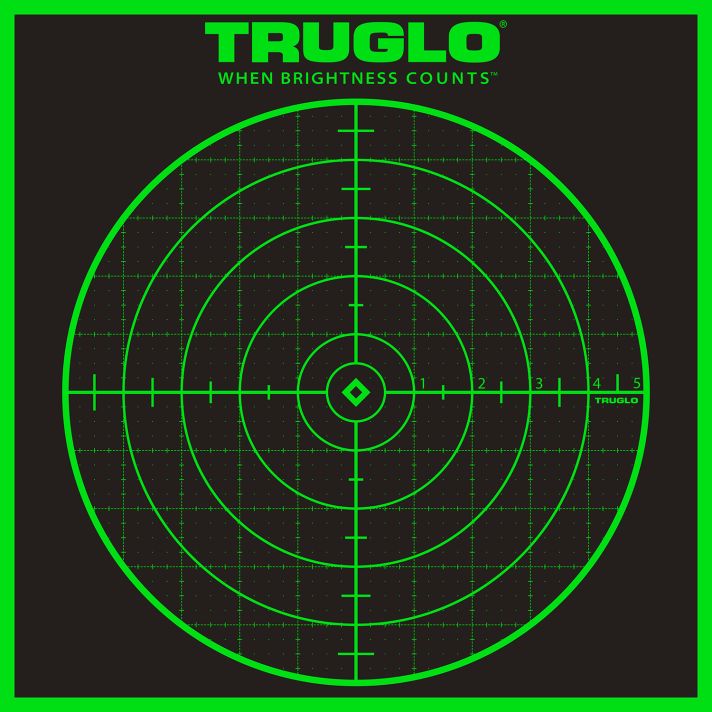 TruGlo TG10A6 Tru-See Grid Self-Adhesive Heavy Paper Black/Green 12"x12" Bullseye 6 Pack