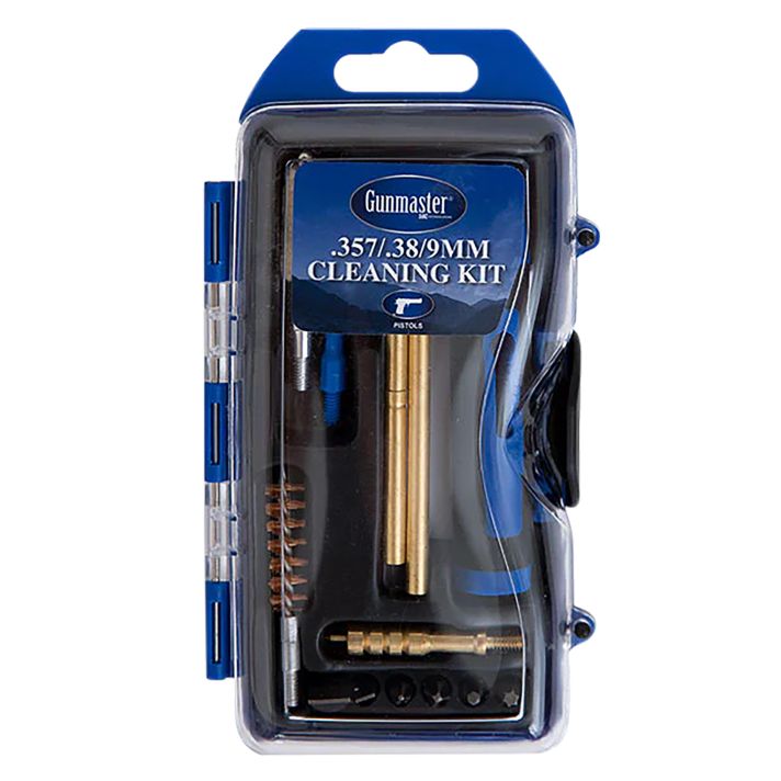 DAC GM9P GunMaster Cleaning Kit 9mm & 38 Cal Pistol/14 Pieces Black/Blue