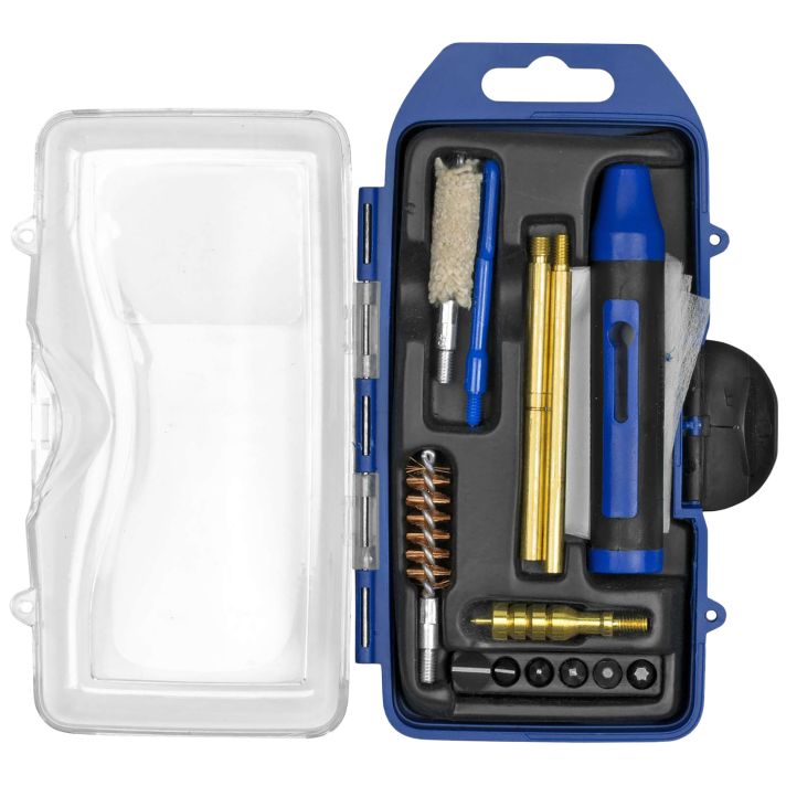 DAC GM40P GunMaster Cleaning Kit 40 Cal & 10mm Pistol/14 Pieces Black/Blue