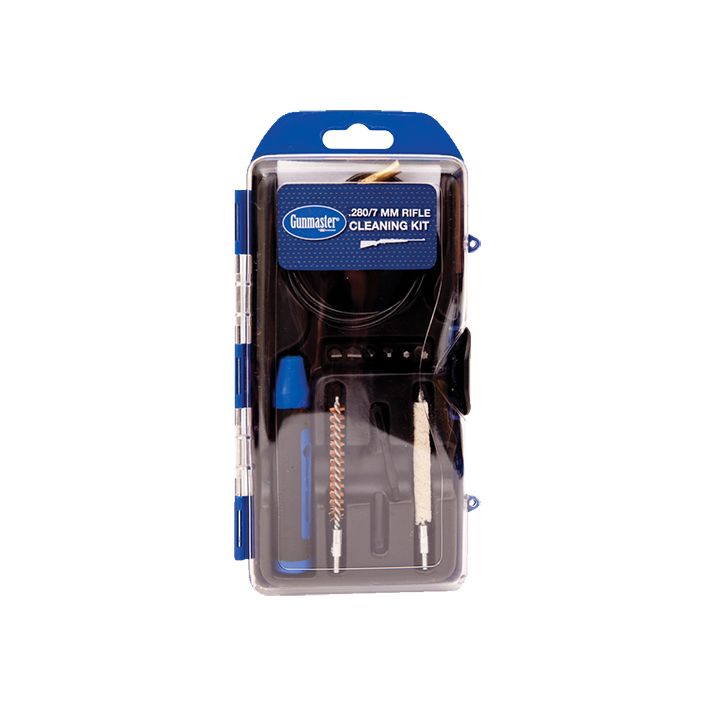 DAC GM7LR GunMaster Cleaning Kit 7mm 280 Cal Rifle Brass Bristles 12 Black/Blue Clamshell Case