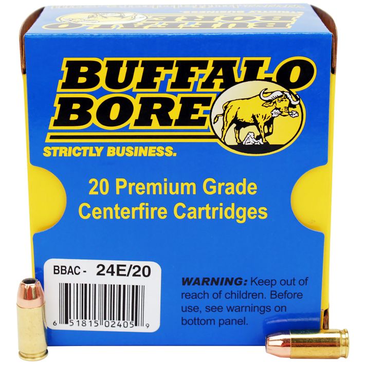 Buffalo Bore Ammunition 24E20 Personal Defense Strictly Business 9mmLuger +P 124gr Jacket Hollow Point 20 Per Box/12 Case