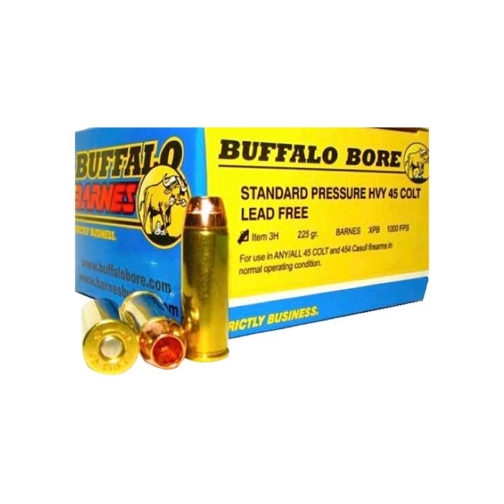 Buffalo Bore Ammunition 3H20 Buffalo-Barnes Strictly Business 45Colt 225gr Barnes VOR-TX XPB Lead Free 20 Per Box/12 Case