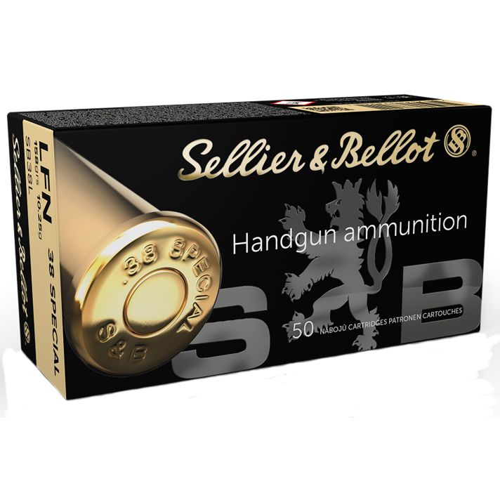 Sellier & Bellot SB38L Handgun38Special 158gr Lead Flat Nose 50 Per Box/20 Case