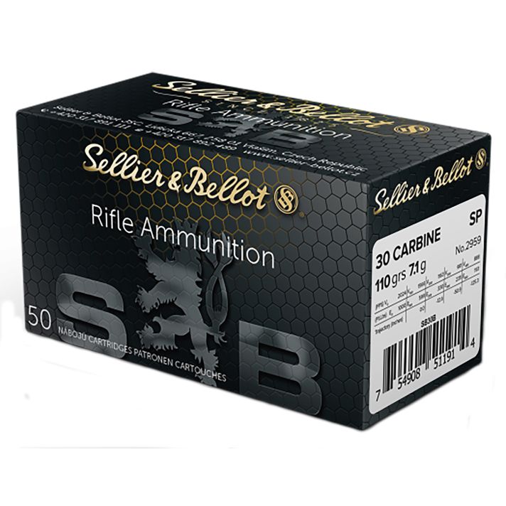 Sellier & Bellot SB30B Rifle30Carbine 110gr Soft Point 50 Per Box/20 Case