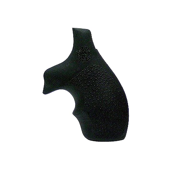 Hogue 61000 Rubber BantamBlack Rubber with Finger Groove for S&W J Frame with Round Butt