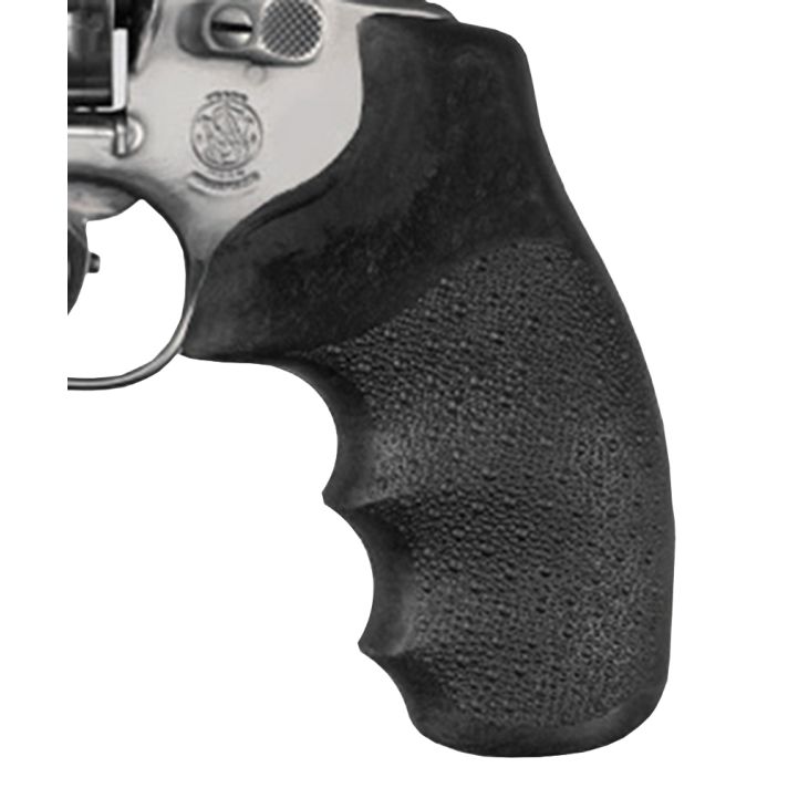 Hogue 60100 MonogripCobblestone Black Nylon with Finger Grooves for S&W J Frame with Round Butt