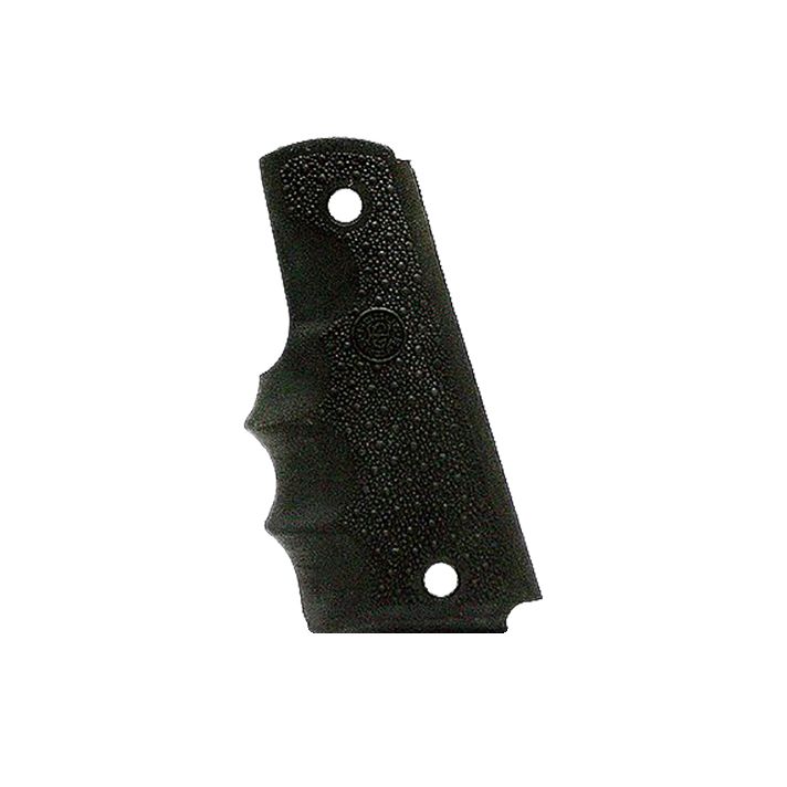 Hogue 45000 OverMolded Grip Cobblestone Black Rubber with Finger Grooves for 1911 Government